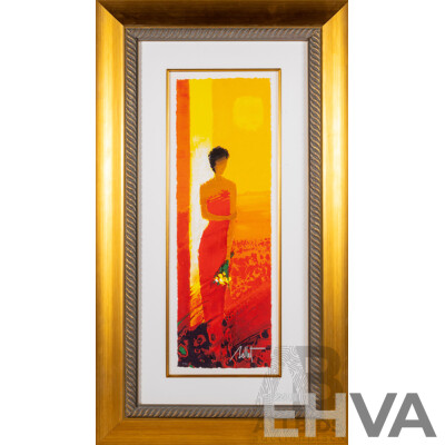 Emile Bellet, (20th Century, French, 1941-),  Ete Rouge, Limited Edition Colour Giclee Print, 94 x 54 cm (frame)