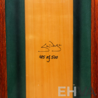 Steve Waugh Signed Limited Edition Framed Cricket Bat, No. 485 of 500