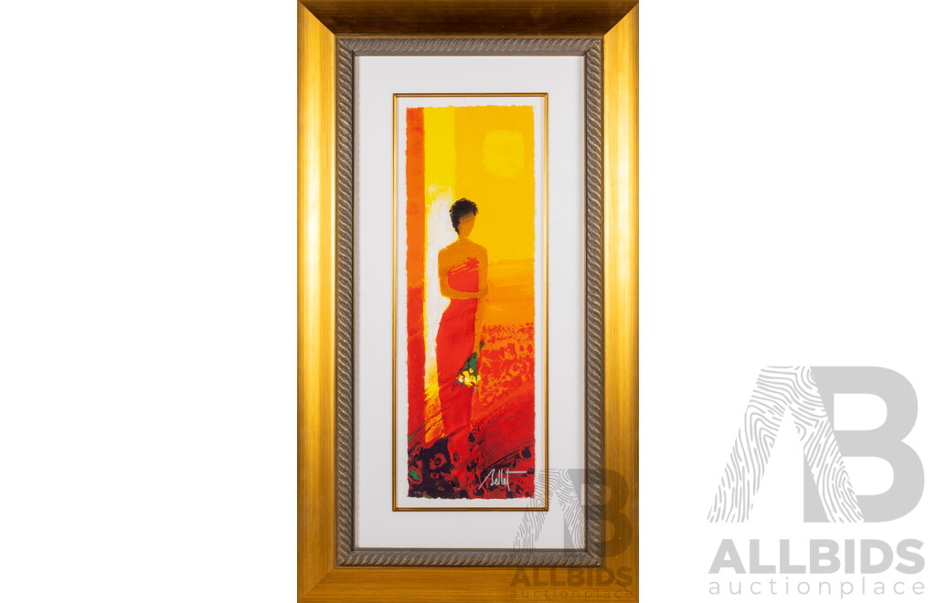 Emile Bellet, (20th Century, French, 1941-),  Ete Rouge, Limited Edition Colour Giclee Print, 94 x 54 cm (frame)