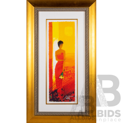 Emile Bellet, (20th Century, French, 1941-),  Ete Rouge, Limited Edition Colour Giclee Print, 94 x 54 cm (frame)
