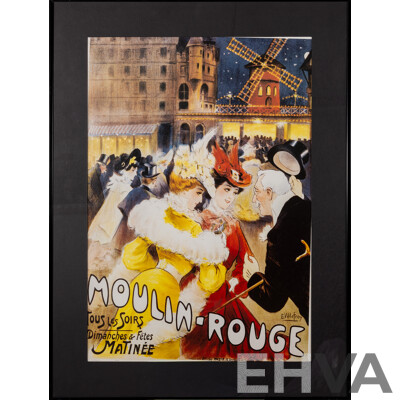 Pair of Vintage Style Moulin Rouge, Paris, Colour Poster Prints, Includes German Edition of Film Poster, 80 x 60 cm and 60 x 80 cm (frames) (2)