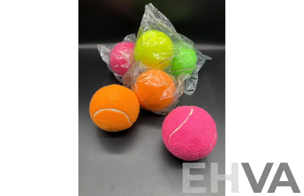 Huge Box of Multicolour Oversized Tennis Balls - Lot of 100