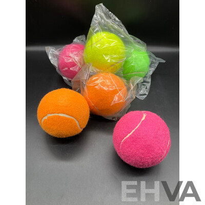 Huge Box of Multicolour Oversized Tennis Balls - Lot of 100