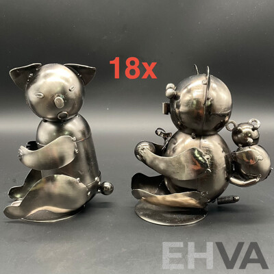 Metal ''Nuts and Bolts'' Koala Sculptures - Lot of 18