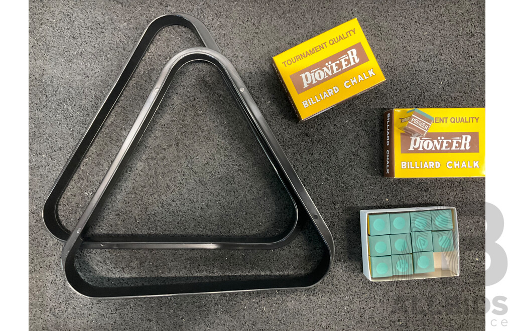 Assorted Billiard Equipment, Including Hard Rock Nick Varner Cue (6x) (6x) and More  - Lot of 15