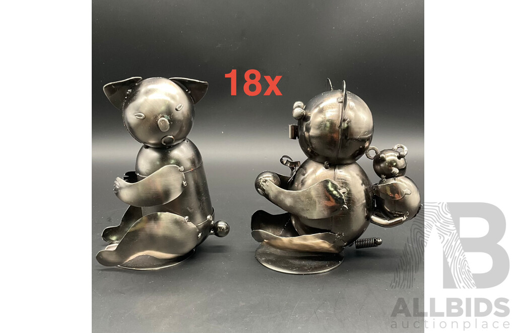 Metal ''Nuts and Bolts'' Koala Sculptures - Lot of 18
