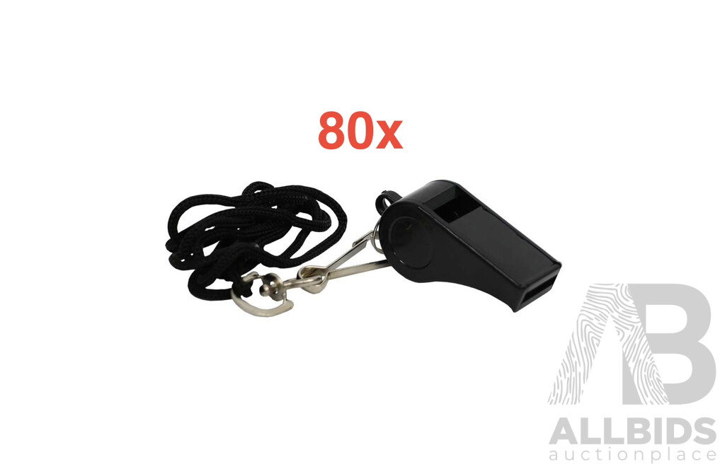 EYE CUE Sports Whistle Black  - Lot of 80