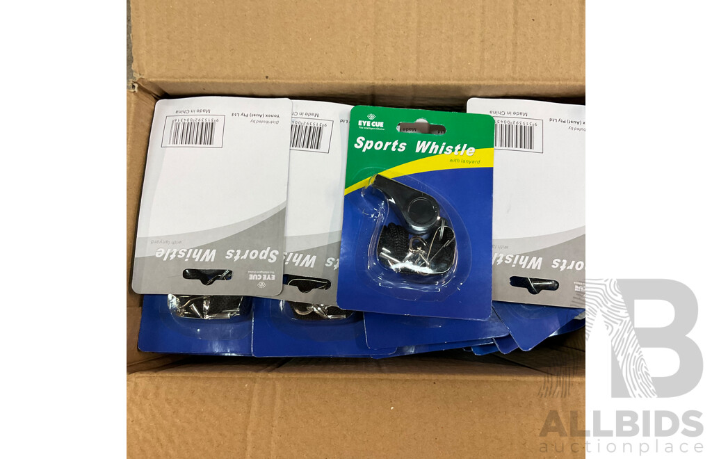 EYE CUE Sports Whistle Black  - Lot of 80