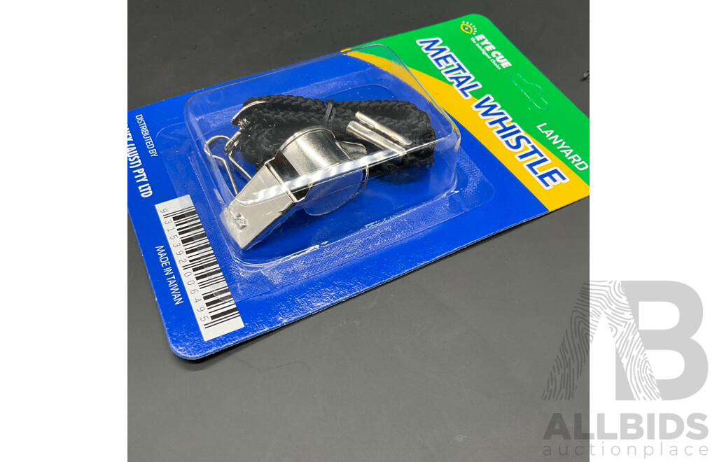 EYE CUE Metal Whistle - Lot of 72