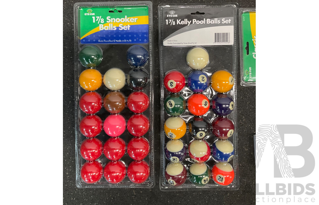 Assorted Billiard Equipment, Including Target Nick Varner Cue (6x) and More - Lot of 13