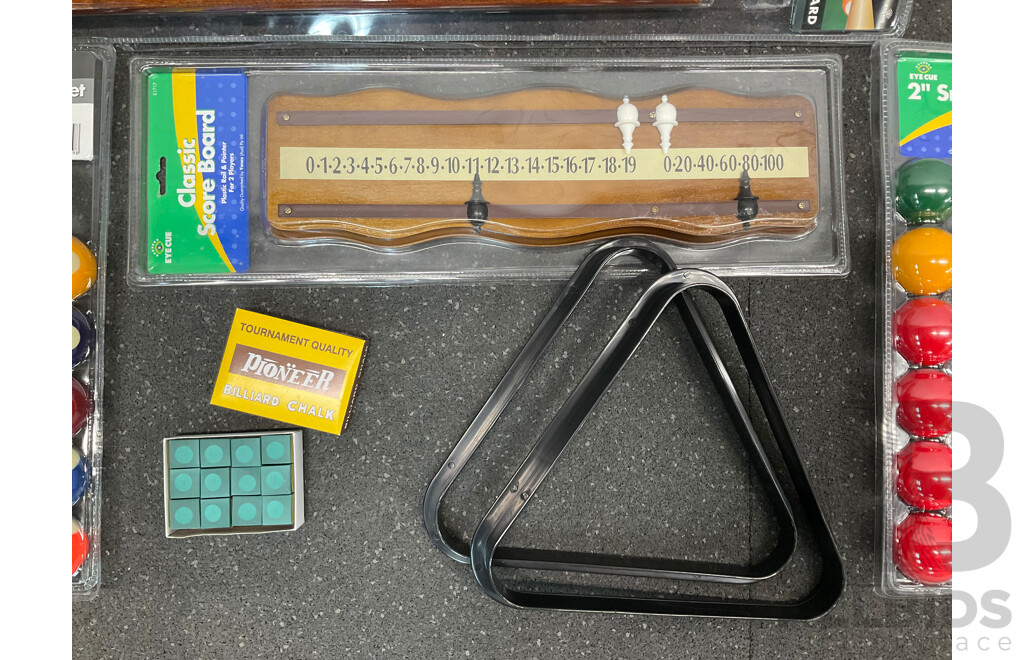 Assorted Billiard Equipment, Including Target Nick Varner Cue (6x) and More - Lot of 13