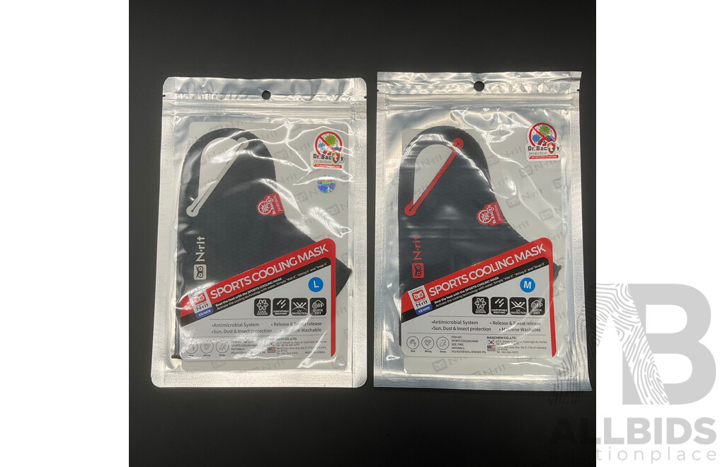 N-rit Sports Cooling Masks - Lot of 70