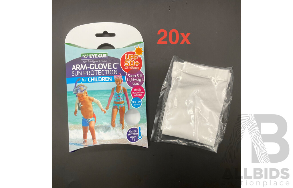 EYECUE Arm Glove - Kids (White) - Lot of 20