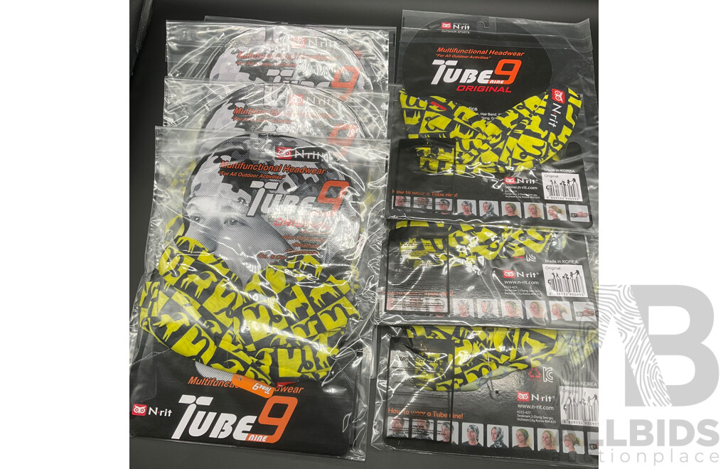 N-rit Tube 9 Original Multifunctional Headwear - Headband/Neck Warmer - Lot of 21