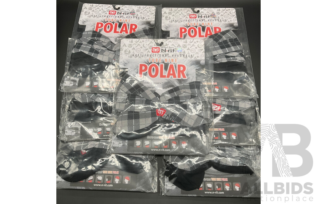 N-rit Tube 9 Original Multifunctional Headwear - Headband/Neck Warmer - Lot of 21