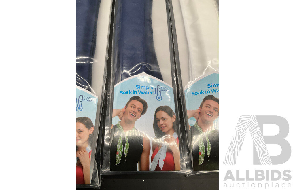 ICEMATE Cool Scarf (White and Navy) - Lot of 60