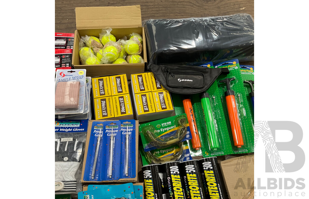 Collection of Various Sports Equipment