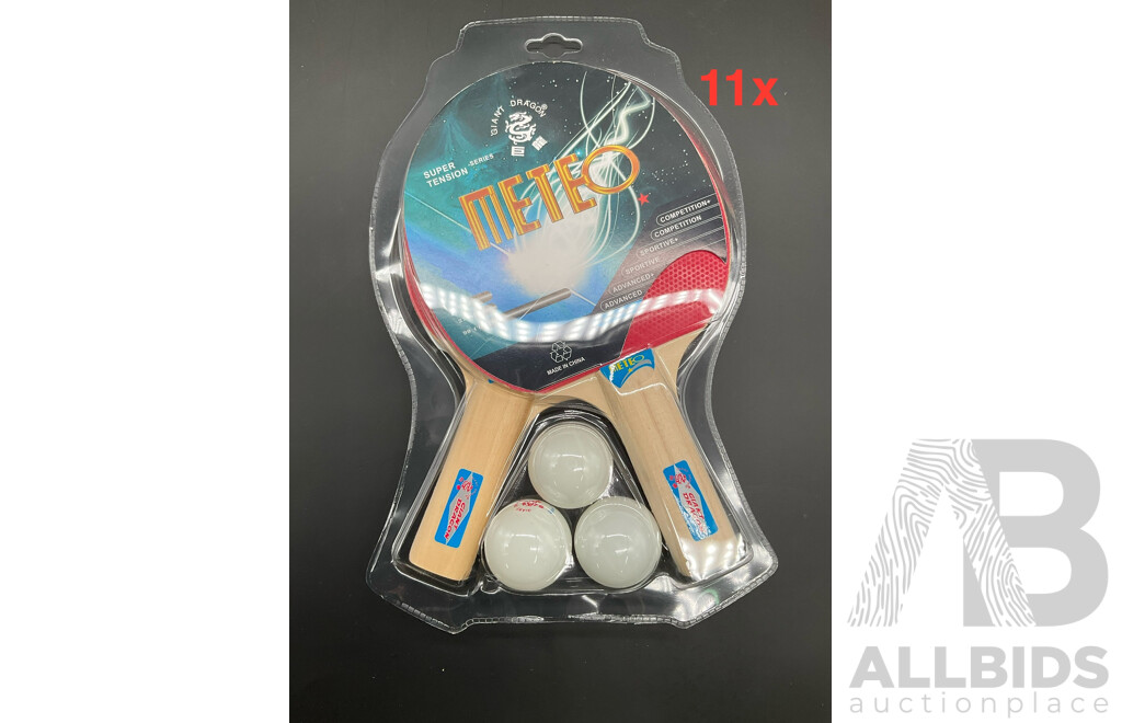 METEO Table Tennis Set - Lot of 11