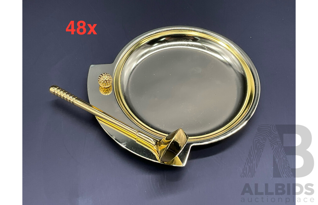 Golden Golf Tray - Lot of 48