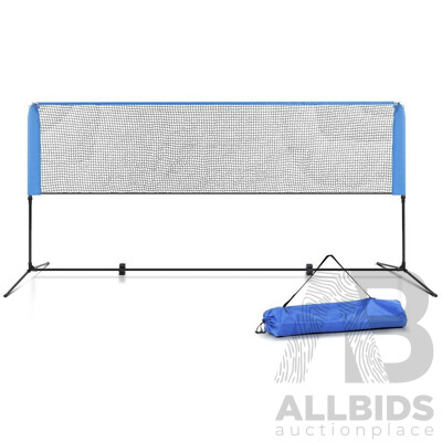 EYE CUE 3-Metre Portable Badminton Net W/ Steel Posts & Nylon Net & Carry Bag