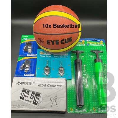 Collection of Various Sport Basketball Equipment - Lot of 17