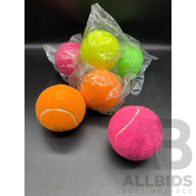Huge Box of Multicolour Oversized Tennis Balls - Lot of 100