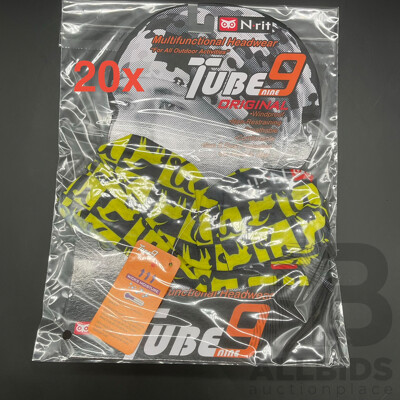 N-rit Tube 9 Original Multifunctional Headwear - Headband/Neck Warmer - Lot of 20