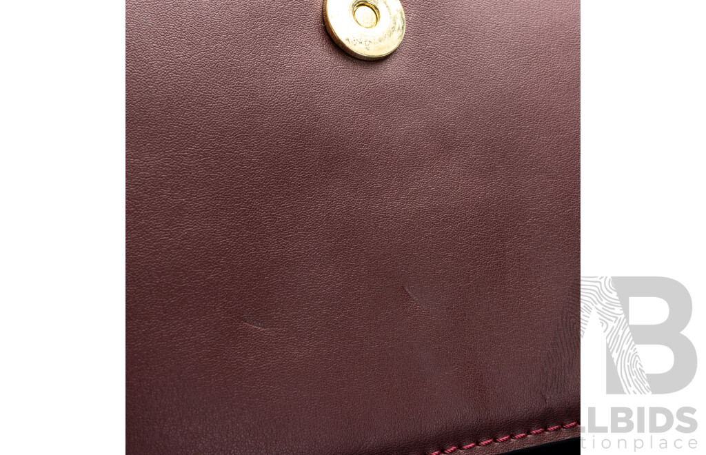 Chloé Faye Crossbody Bag, Calfskin Leather in Burgundy