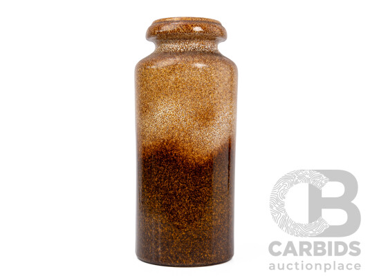 Vintage Brown-Tone West German Fat Lava Glaze Ceramic Vase