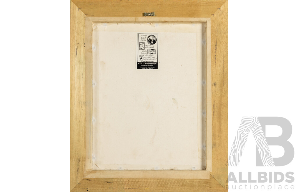 Artist Unknown, (20th Century, German), Thought Jungle, Wonderful Original Mid-Century Mixed Media Acrylic on Board, 41 x 34 cm (frame)