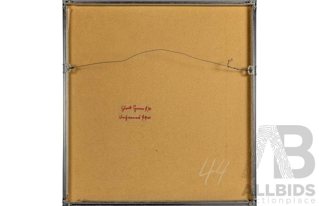 Lorraine Brown, (20th Century, Australian), Ghost Gums, Wonderful Original Vintage Editioned & Signed Lithograph, 57 x 53.5 cm (frame)