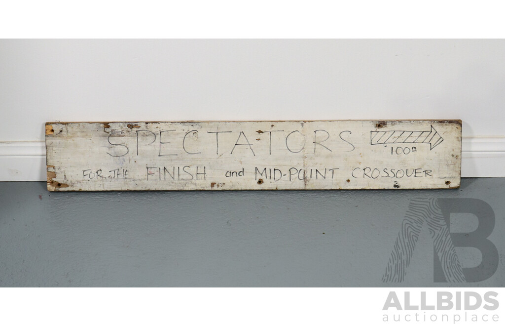 Bespoke Painted Óut of Bounds'Timber Sign