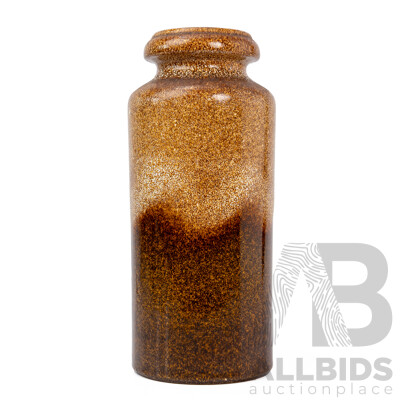 Vintage Brown-Tone West German Fat Lava Glaze Ceramic Vase