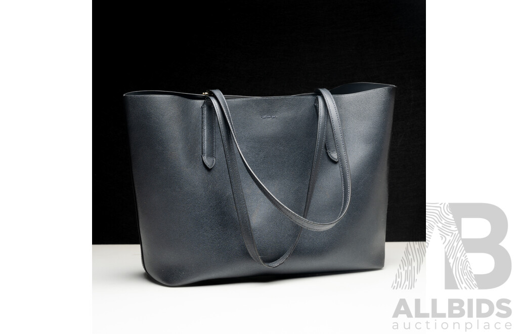 Coach Dark Navy Leather Tote Bag, No. H1890-F37871