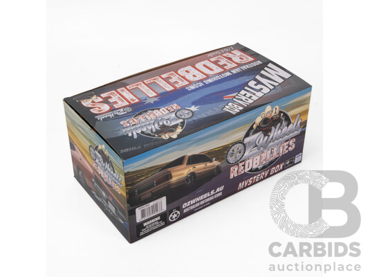 Oz Wheels Redbellies Mystery Box Including Holden HQ Panel Van, HZ Supercharged Sedan, Ford XA Coupe, XY Supercharged Sedan and Many More - 1:64 Scale