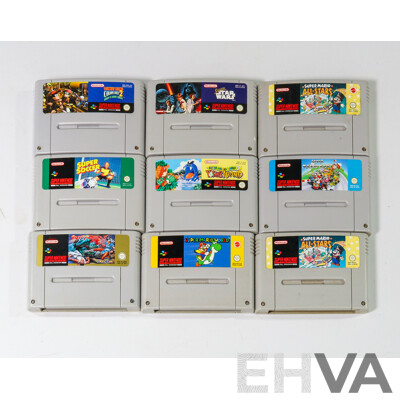 Collection of Super Nintendo SNES Games