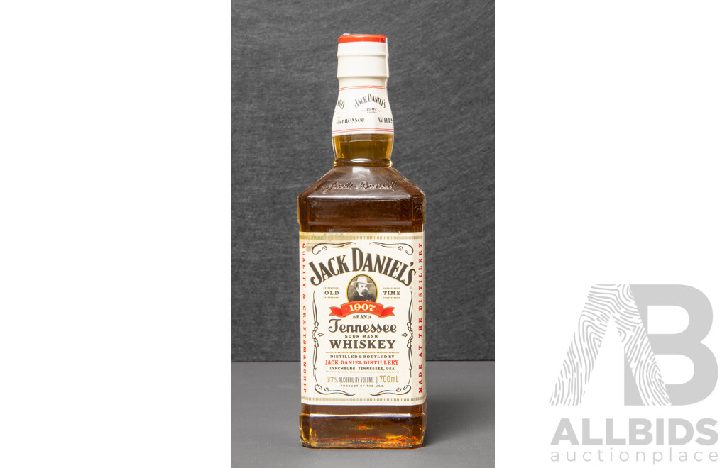 Jack Daniels 1907 Brand Sour Mash Tennessee Whiskey