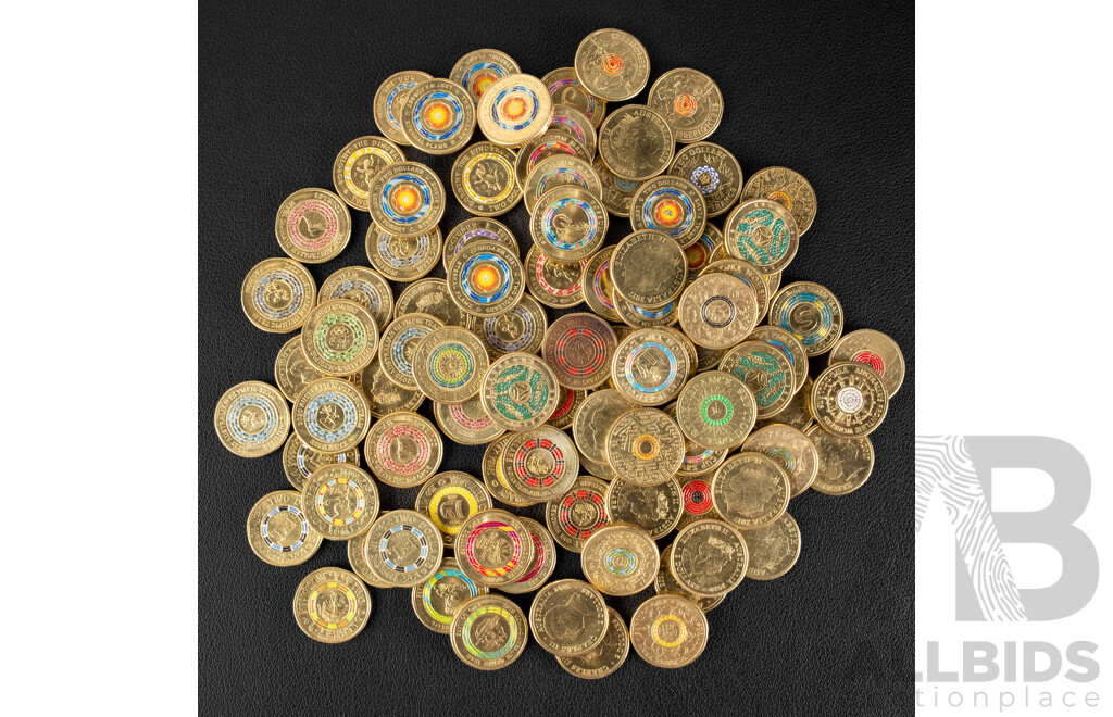 Ninety One Australian Commemorative Two Dollar Coins Including 2019 Police Remembrance, 2020 Firefighters, 2021 Ambulance Services, 2015, 2017, 2018 Lest We Forget, 2020 Paralympic, 2014, 2017 Remembrance.....................