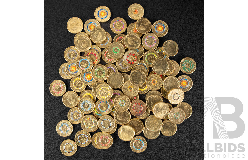 Ninety One Australian Commemorative Two Dollar Coins Including 2019 Police Remembrance, 2020 Firefighters, 2021 Ambulance Services, 2015, 2017, 2018 Lest We Forget, 2020 Paralympic, 2014, 2017 Remembrance.....................