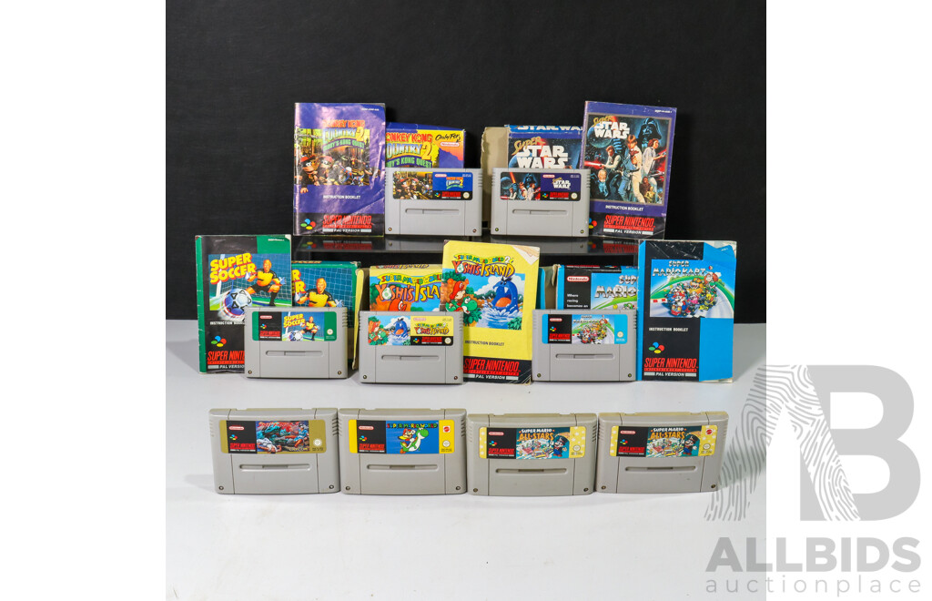 Collection of Super Nintendo SNES Games