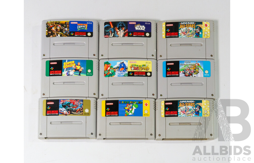 Collection of Super Nintendo SNES Games