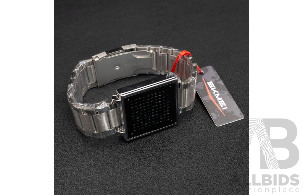 NEW - SKMEI LED Digital Wrist Watch, 2388, 35mm silver Tone
