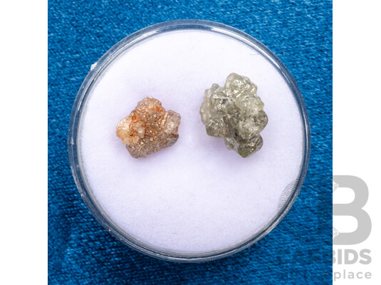 Uncut Natural Diamonds. Lot of 2 - 4.15cts
