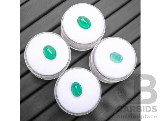 6.85cts of Oval Cut Emeralds - Lot of 4