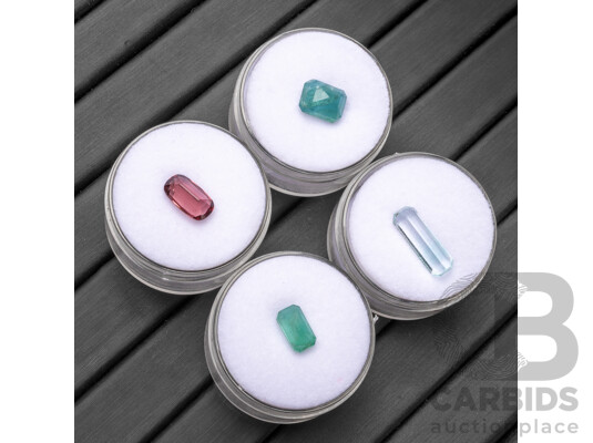 Collection of Emeralds, Spinel & Aquamarine - Lot of 4