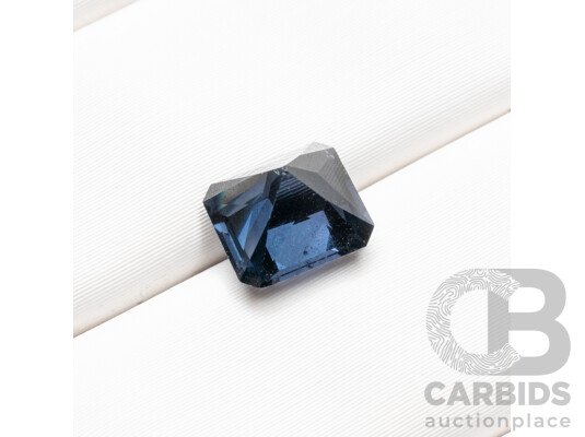 1.90ct Old Asscher Cut Dark Blue Spinel