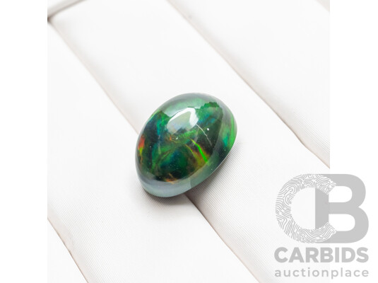 4.25ct Oval Cabochon Smoked Opal