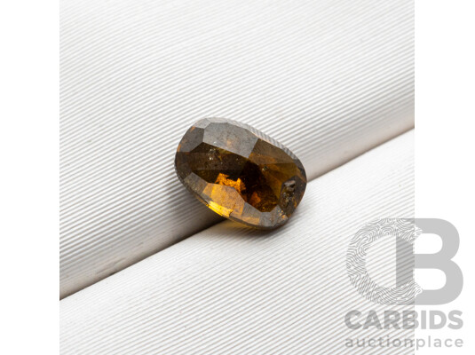 0.55ct Elongated Cushion Cut Dark Champagne Diamond