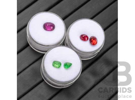 Collection of Garnets & Tsavorite - Lot of 5