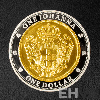 Australian RAM 2007 Silver/Selectively Gold Plated One Dollar Coin, 1732 Portuguese One Johanna Reproduction .999